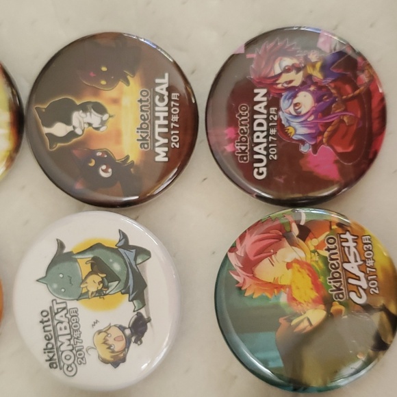 Akibento 2016-2017 Pinback Buttons Lot of 16 - Picture 5 of 6